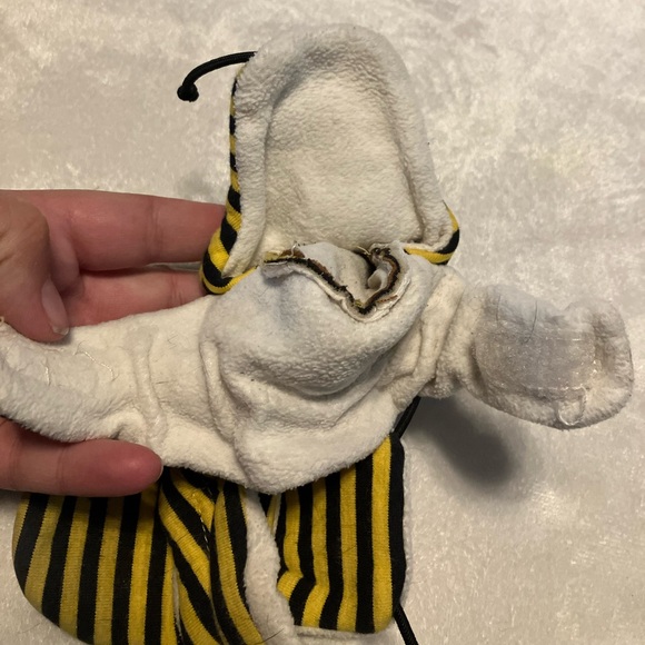 Black and yellow striped baby shoes “bee” - Picture 3 of 4